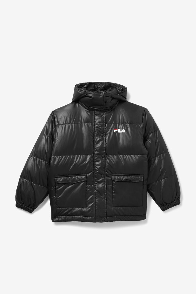 Fila Jacket Remie Puffer Womens Black - India RZA-980651